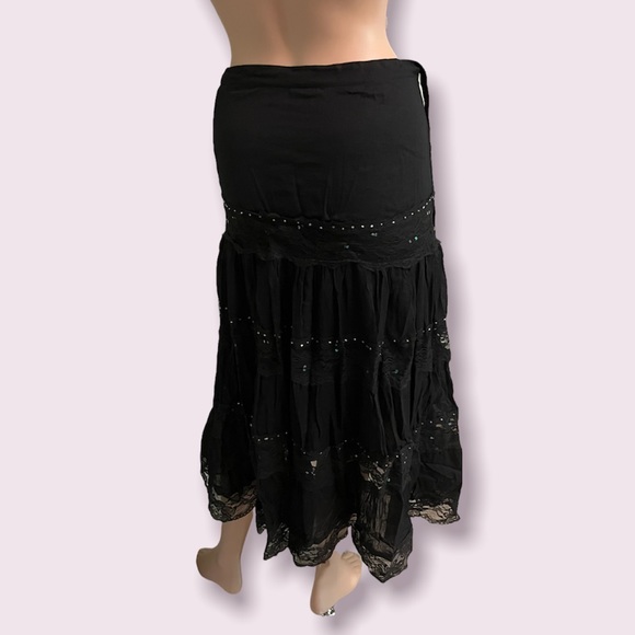 Beautiful Cotton black beaded skirt - Picture 3 of 5